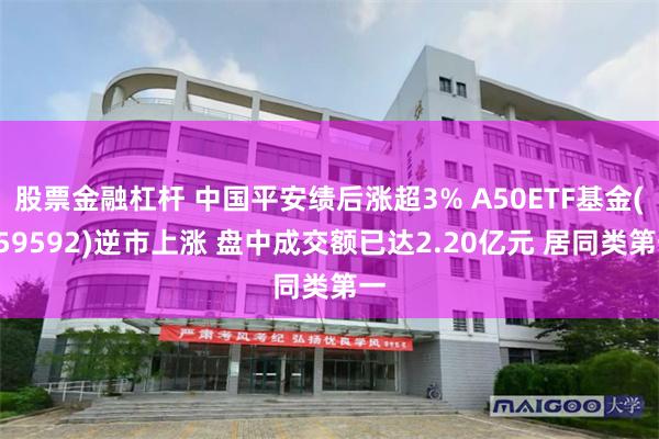 股票金融杠杆 中国平安绩后涨超3% A50ETF基金(159592)逆市上涨 盘中成交额已达2.20亿元 居同类第一