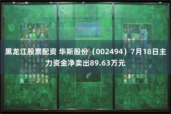 黑龙江股票配资 华斯股份（002494）7月18日主力资金净卖出89.63万元