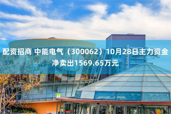 配资招商 中能电气（300062）10月28日主力资金净卖出1569.65万元